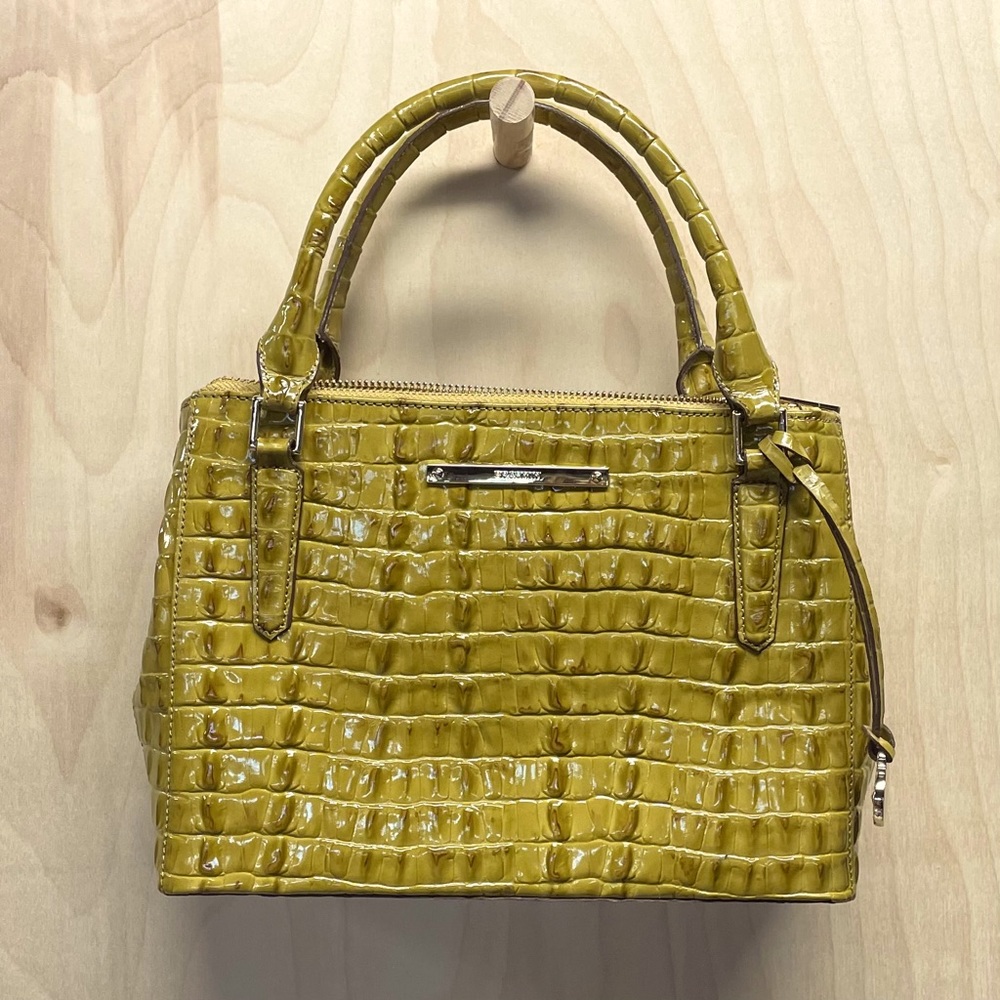 Brahmin Olive Green Handbag ( Mini Lincoln)